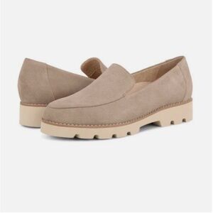 Vionic Kensley Suede Chunky Platform Loafers Tan Beige: 9.5